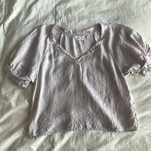 Velvet linen top